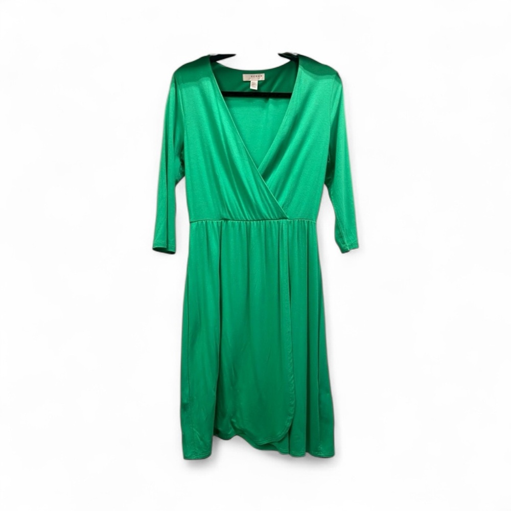 Kenar Green V-Neck 3/4 Sleeve Dress- NWOT